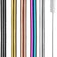 5 Popotes Acero Inox Reutilizables con Cepillo Multicolor