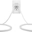Cable extensión 6ft 3 enchufe plano 2 puntas cubierta seguridad