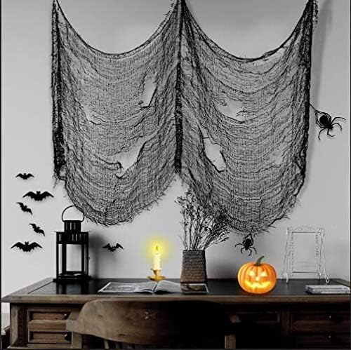 6 Gasas Espeluznantes 30x72pulg Poliéster Halloween