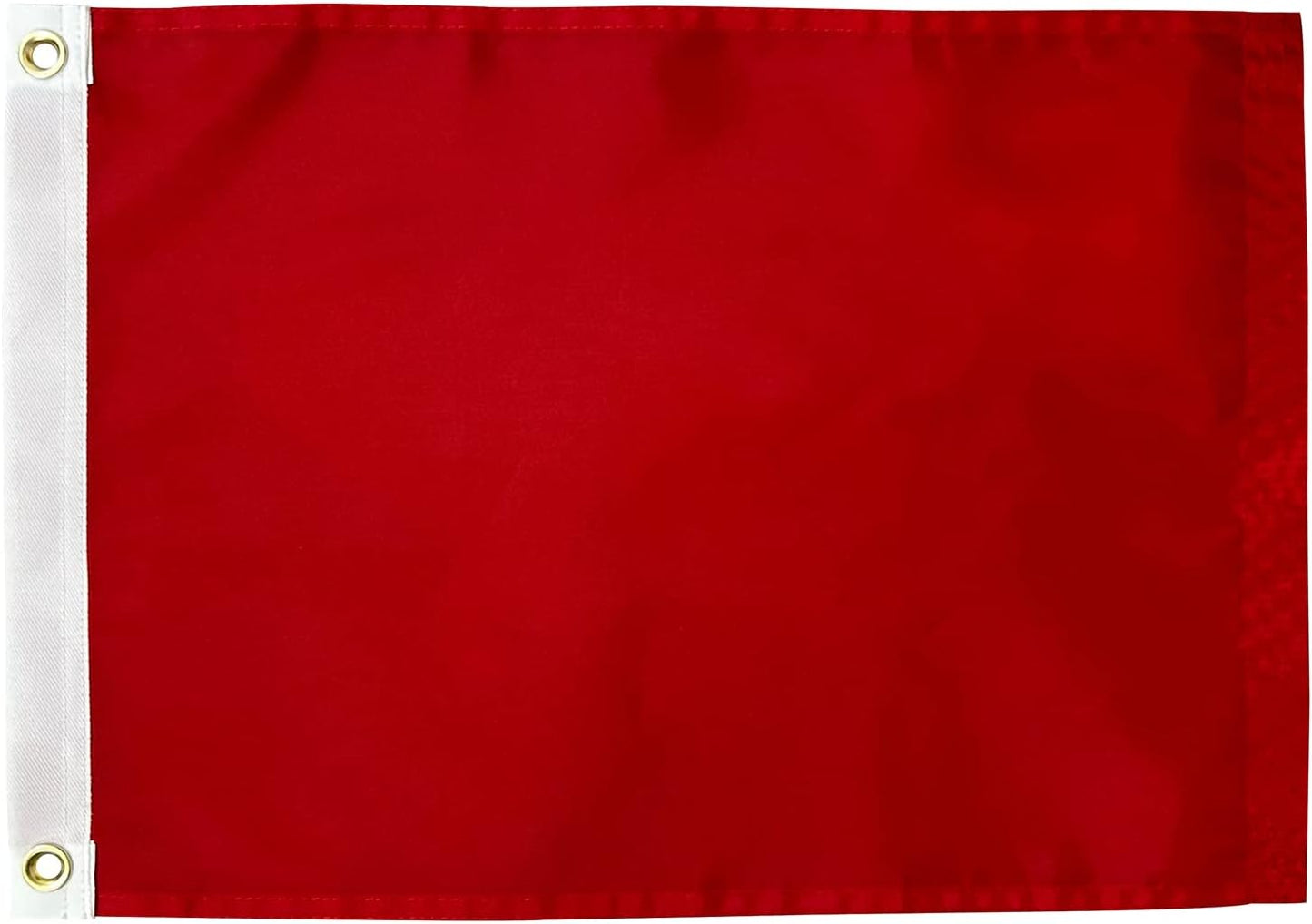 Bandera roja 12x18" poliéster ojales latón