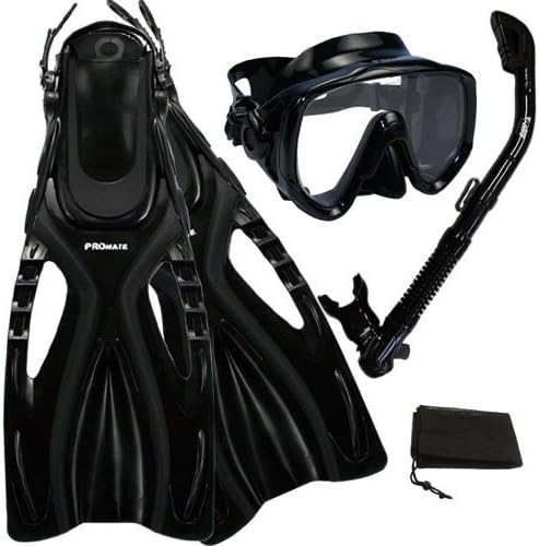 Máscara buceo extra ancha snorkel aletas set