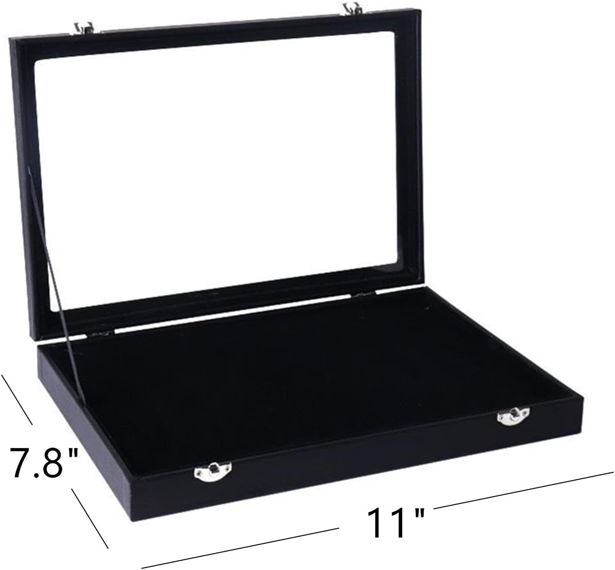 Caja Broche Almacenamiento Joyas 11x7.9" Negro