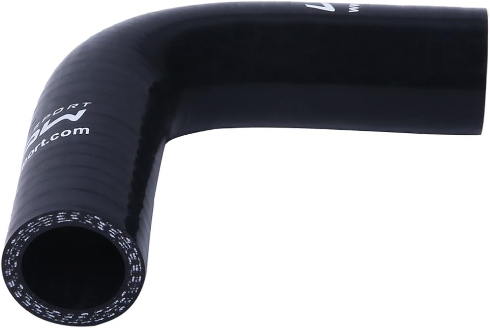 Acoplador codo 90 grados manguera silicona auto negro