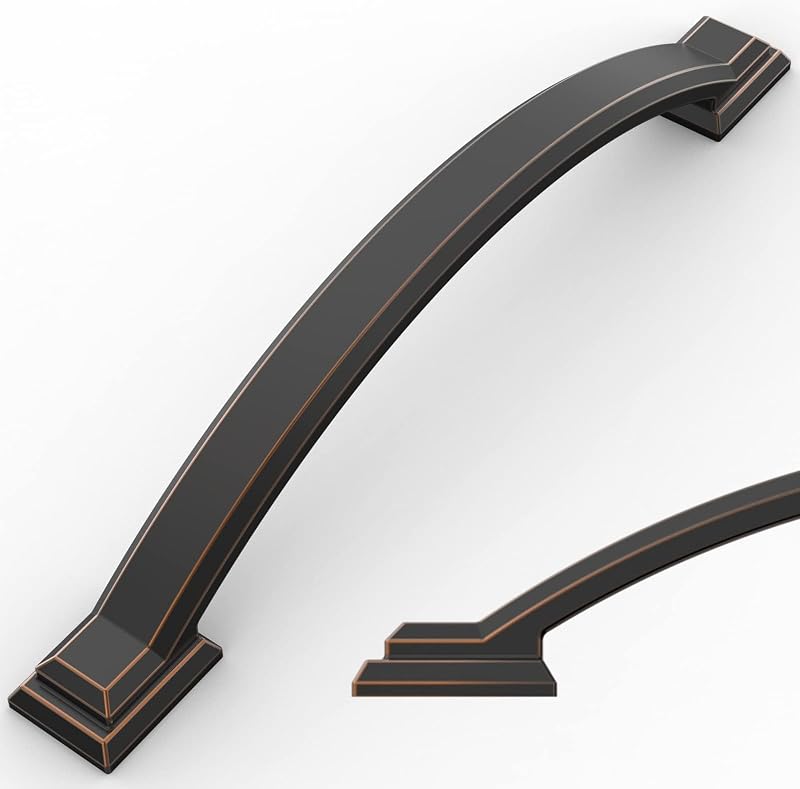 10 Tiradores Bronce Aceitado para Armarios 7.5" ZH0016