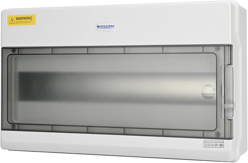 Caja distribución energía 18 vías riel DIN MCB impermeable