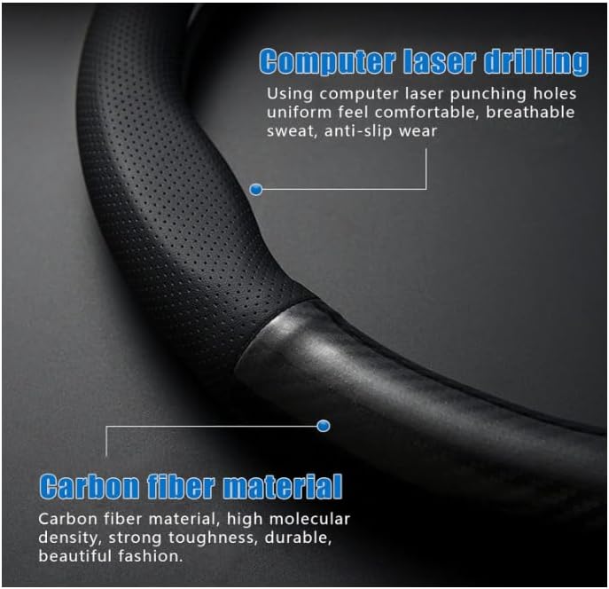 Funda volante transpirable fibra carbono antiderrap