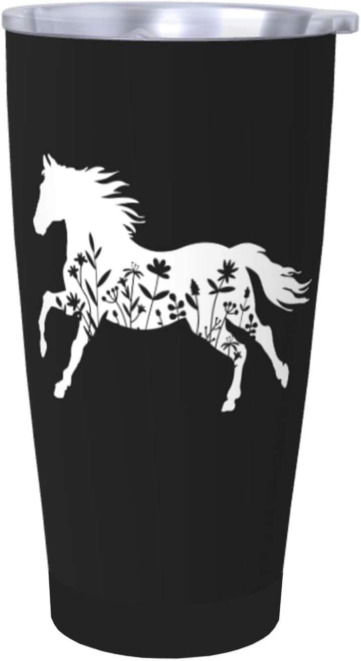 Taza térmica acero inox 20oz tapa diseño floral