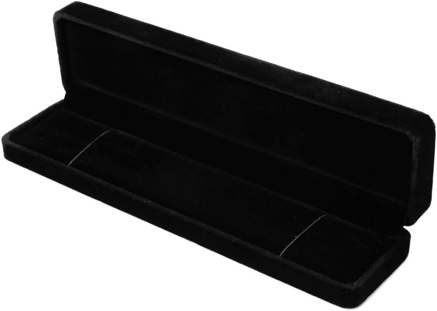 Joyero negro con perlas largas para collar y pulsera