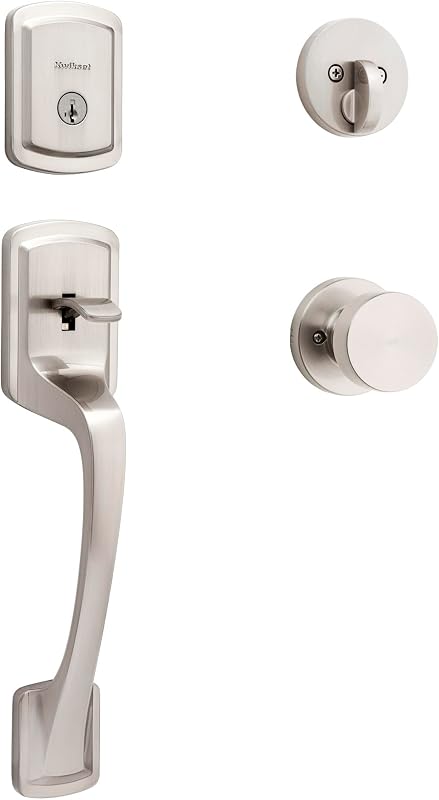 Set manija cerrojo puerta Kwikset níquel satinado