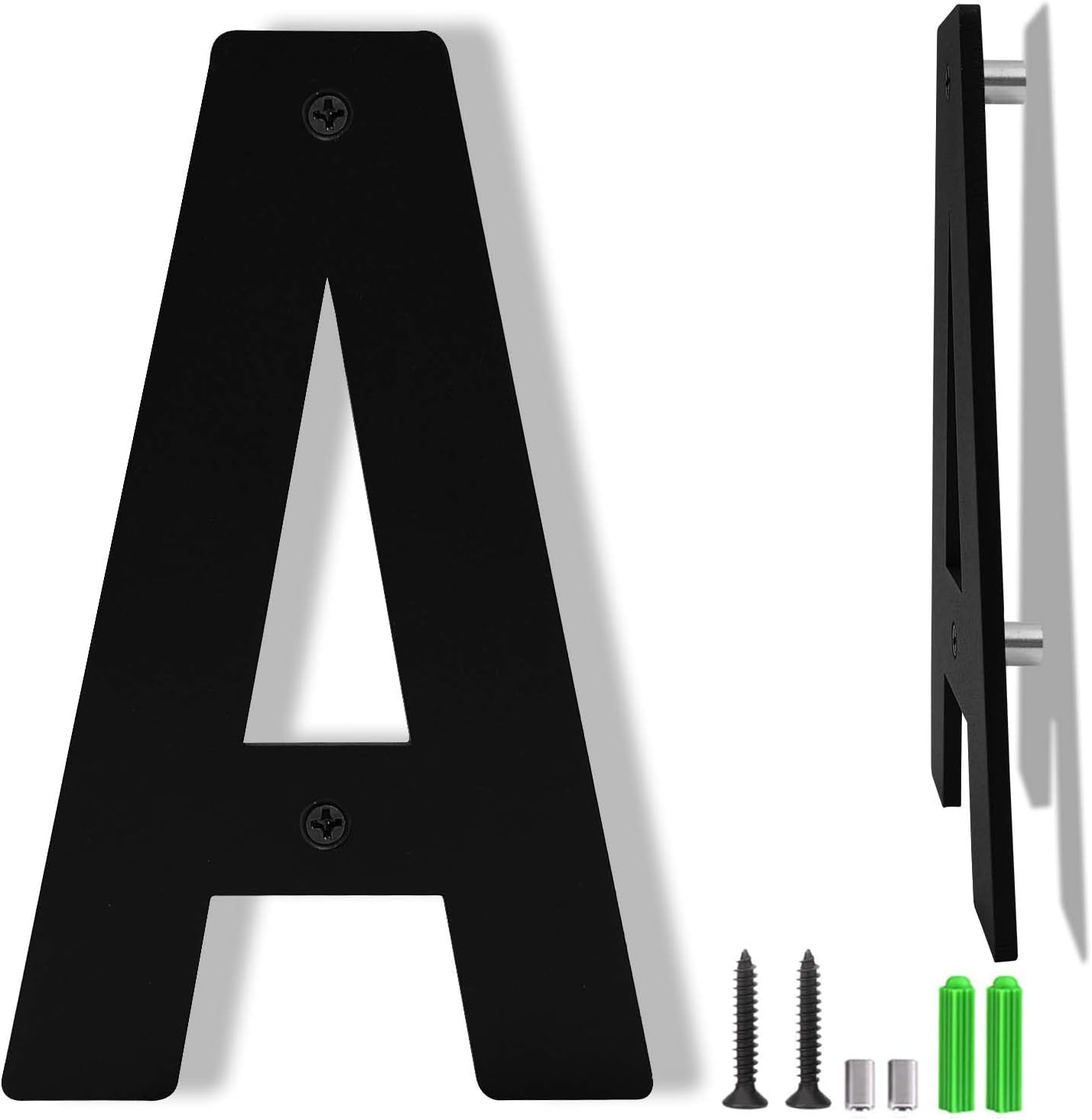Letras aluminio negro 3" números puerta exterior moderno