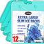 12 Pzas Hielo XL 13x10pulg Congelables Reutilizables