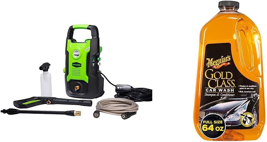 Hidrolavadora eléctrica 1600 PSI jabón Meguiar 64oz