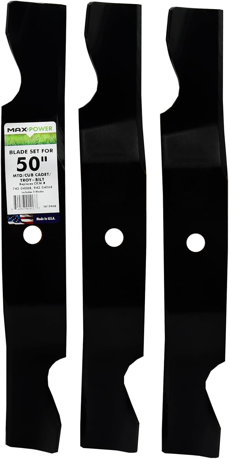 3 Cuchillas para Cortacéspedes 50pulg Negro