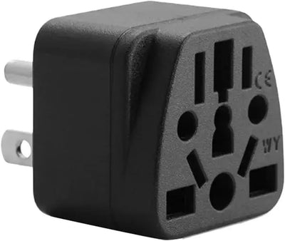 Adaptador enchufe universal UE a EE.UU. 2 pzas negro