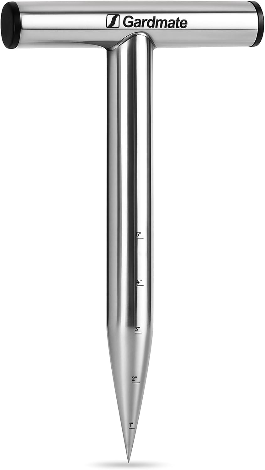 Dibber acero inox mango T para bulbos jardín resistente