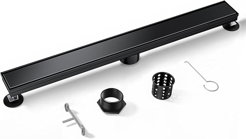 Drenaje ducha lineal acero inox 304 54" negro