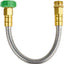 Manguera jardín acero inox 304 1pie conector metal flexible