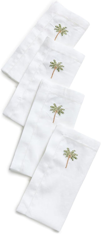 Set 4 servilletas mujer palma de pino