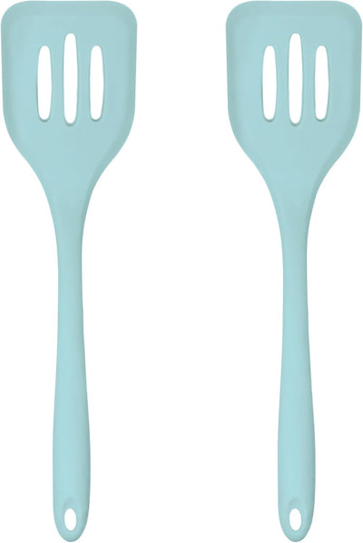 Juego 2 Espátulas Silicona Ranuradas para Huevos y Panqueques