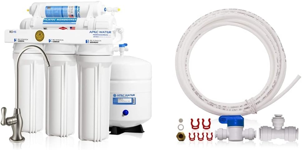 Sistema ósmosis inversa 90 GPD kit 3 pzas blanco