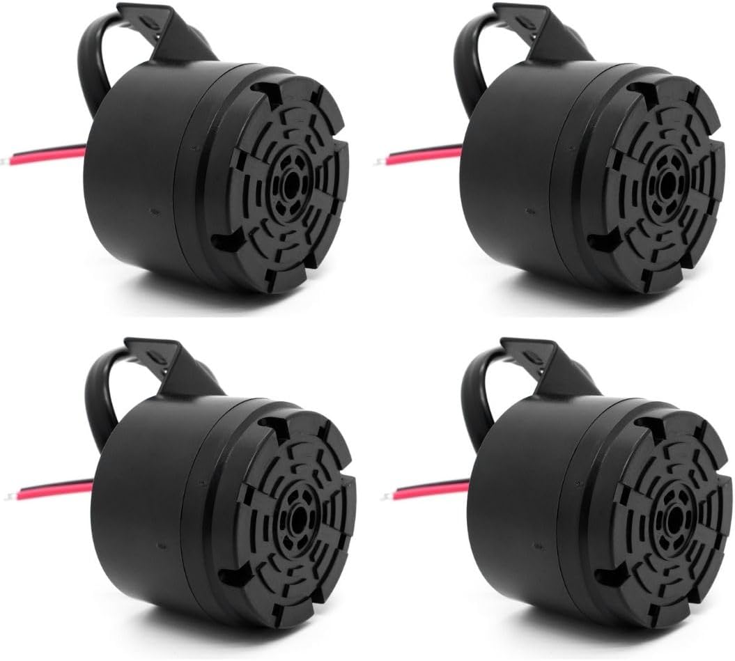 Alarma respaldo 12-24V impermeable 4 Pzas negro