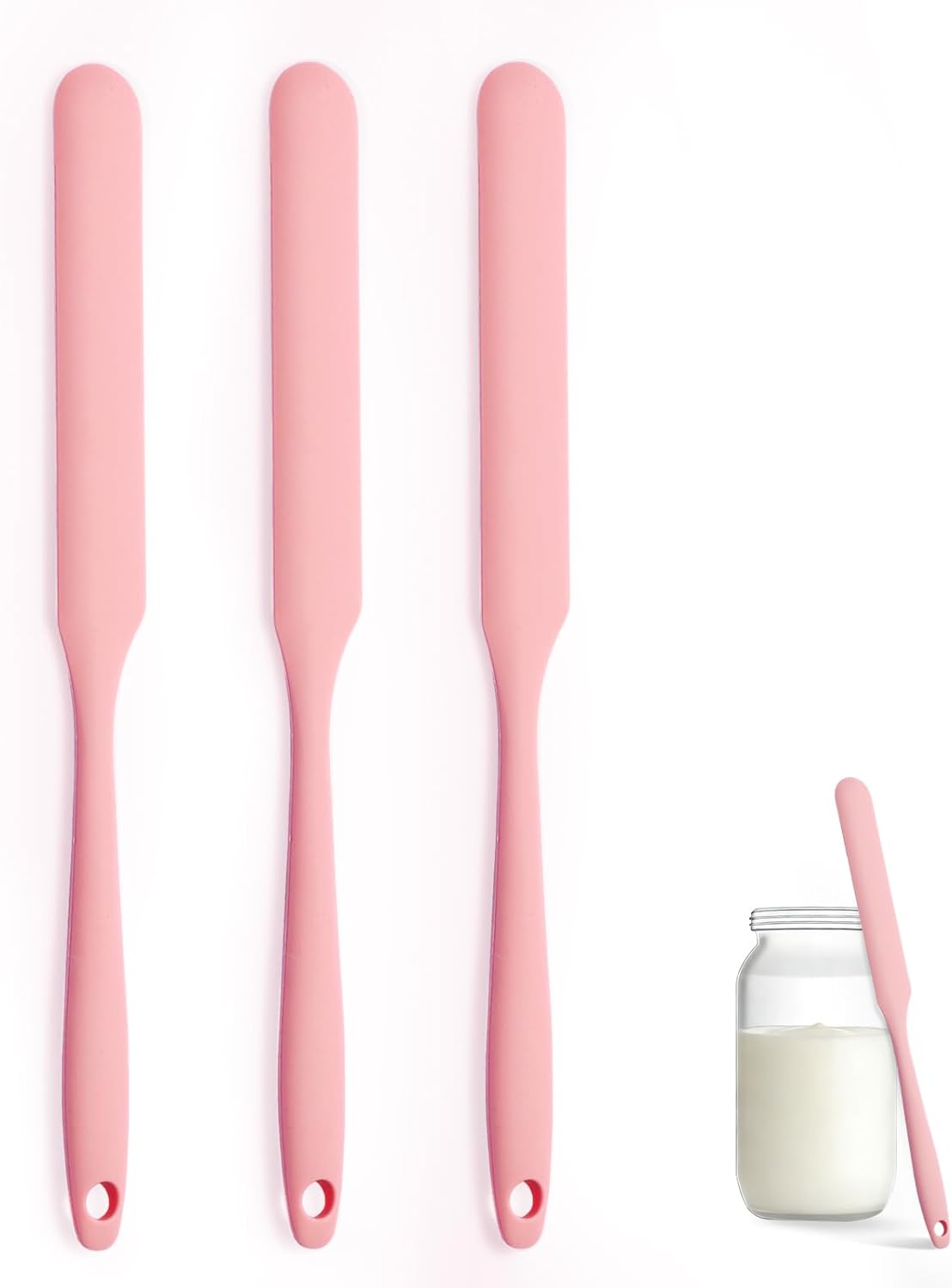 3 Pzas Espátulas Silicona Raspador Flexible Mantequilla