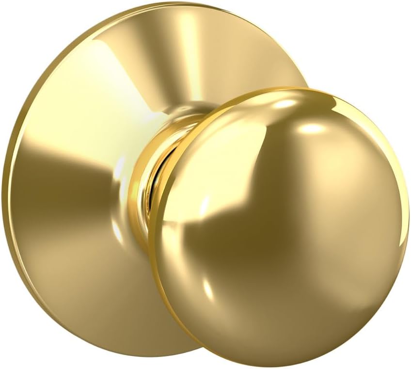 Pomo puerta Schlage F10 Ply 605 latón brillante