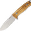 Cuchillo M5 hoja fija acero Sleipner mango madera G10 funda