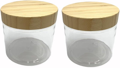 Tarro plástico redondo 16oz paquete 2 para cosméticos