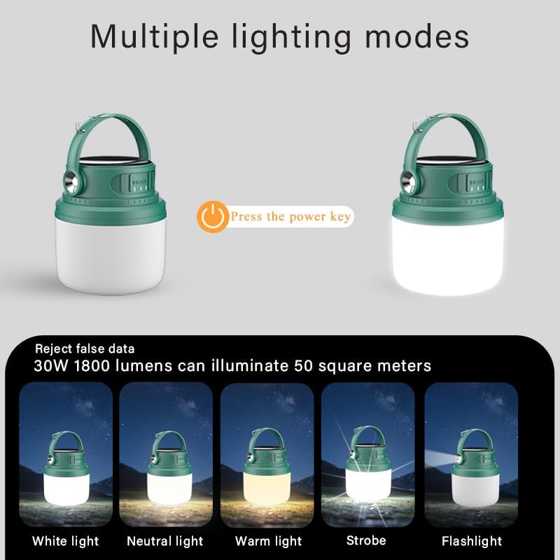 Linterna led solar recargable luz campamento emergencias
