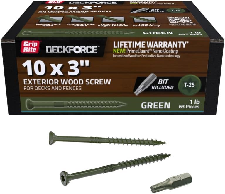 Tornillos madera exteriores T-17 punta piloto auto nano recubierto