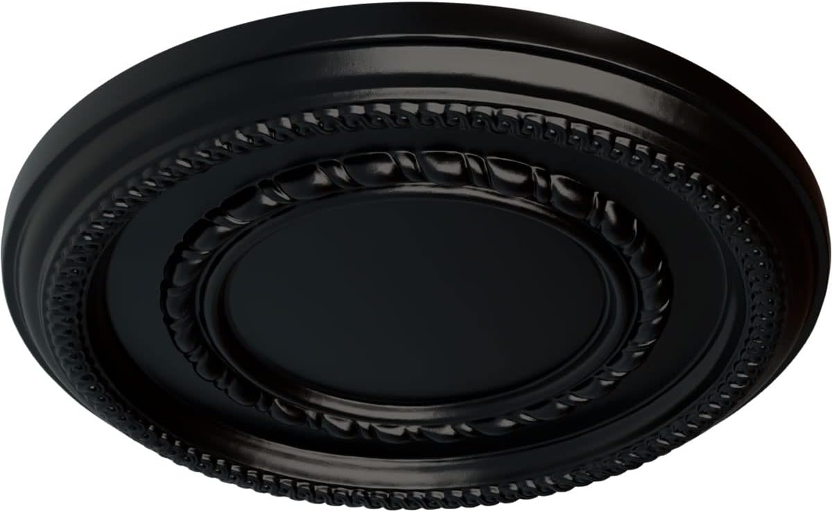 Medallón techo 12 5/8pulg para toldos 6pulg negro