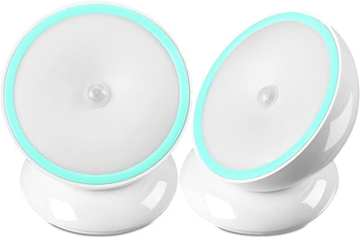 2 Luces Nocturnas Led Inalámbricas con Sensor Movimiento