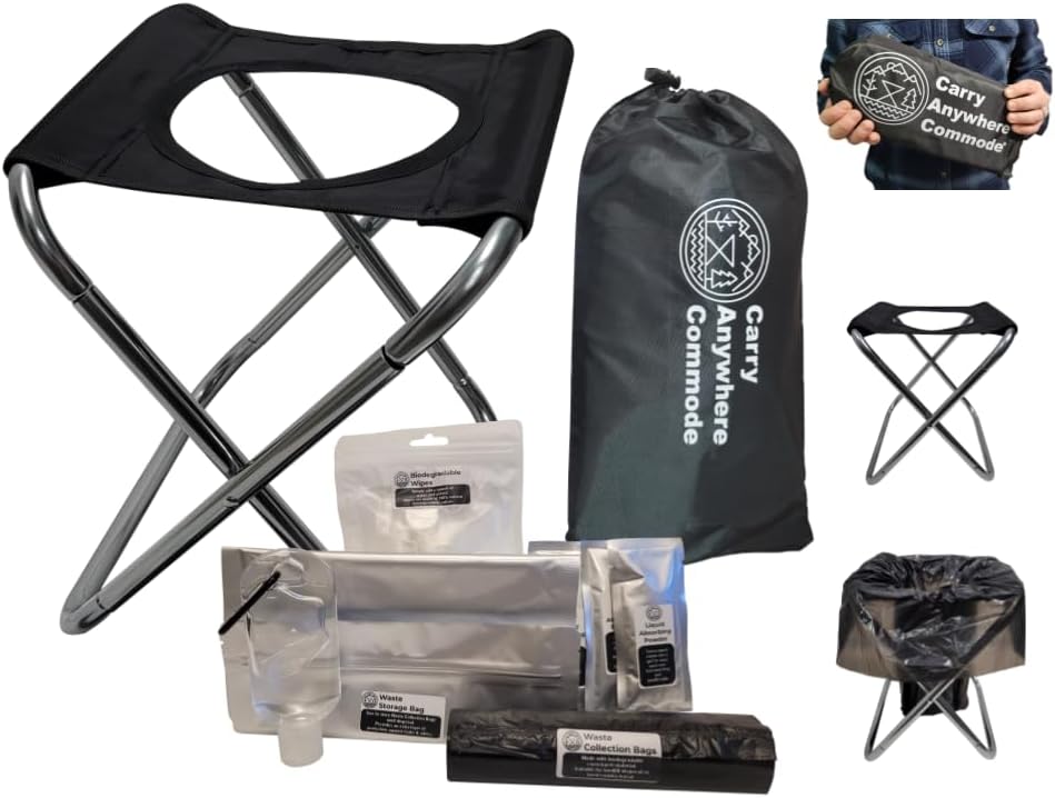 Inodoro plegable ultraligero para camping y viajes