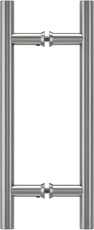 Manija ducha acero inox 304 8" para vidrio 1/4-1/2"
