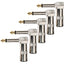 Conector audio TS mono macho 1/4pulg 90grados 5uds