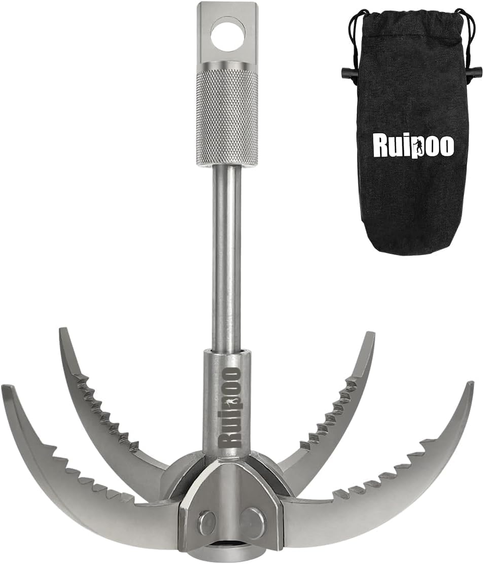 Gancho plegable acero inox para acampar senderismo