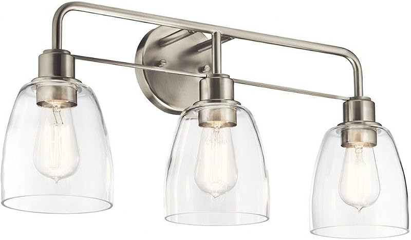 Lámpara tocador 24.25pulg níquel cepillado 3 luces
