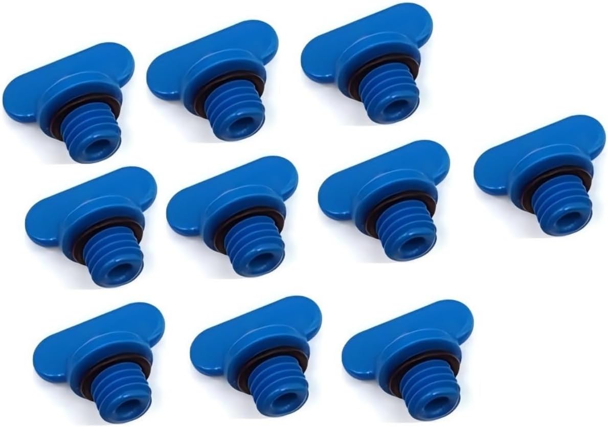 Kit tapones drenaje motor colector azul nailon 10 Uds