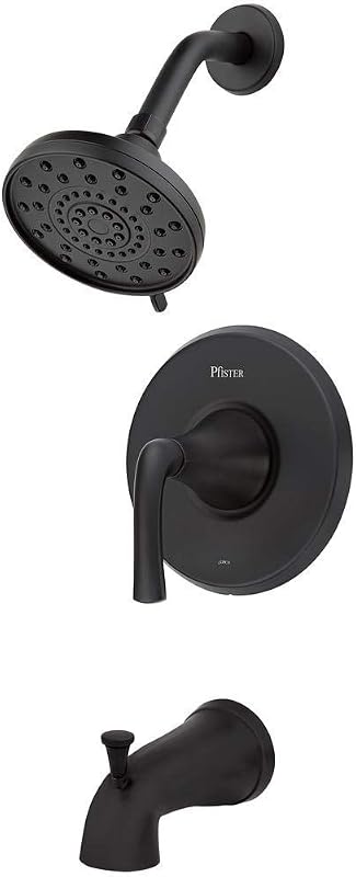 Grifo bañera ducha 3 pulverizadores negro mate