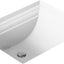 Lavabo rectangular 20pulg blanco para tocador vitreo