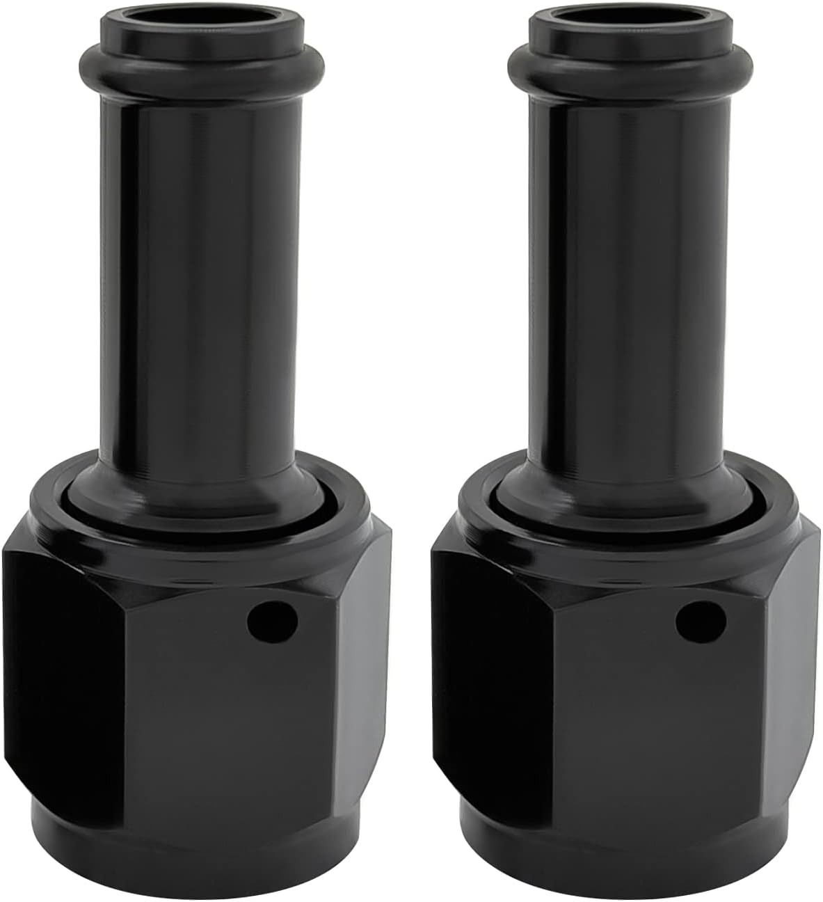Adaptador hembra 3/8 od aluminio push lock negro 2unids