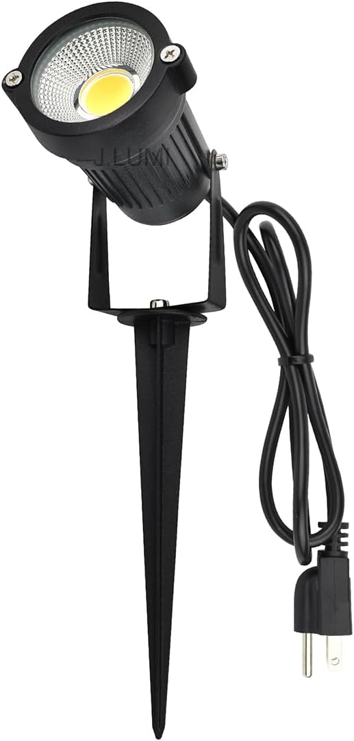 Foto luz LED exterior estaca metal 5W 3000K blanco cálido