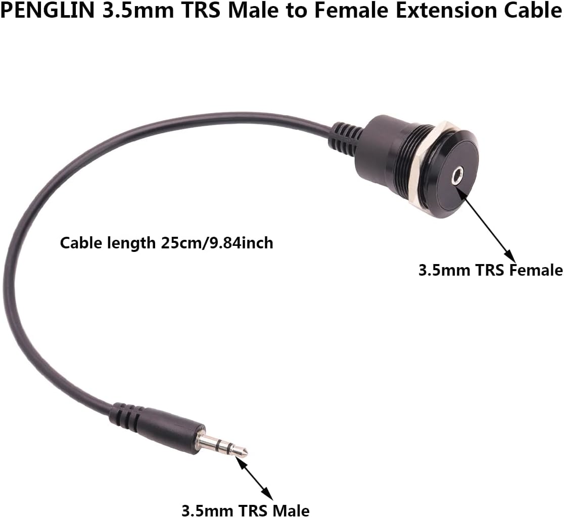 2 Adaptadores TRS impermeables 0.138" para auto RV barco