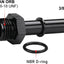 Adaptador EFI macho 3/8 SAE aluminio negro