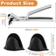 Pinzas de agarre acero inoxidable con fundas silicona y clip soporte tazón