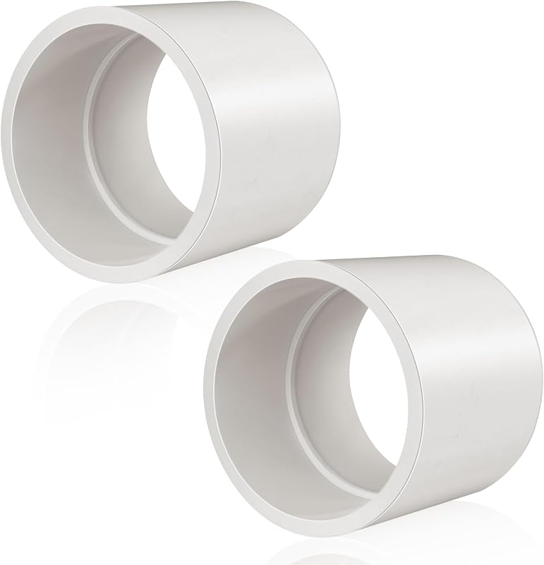 2 Pzas Conector PVC Blanco 4pulg Sch40 Grado Construcción