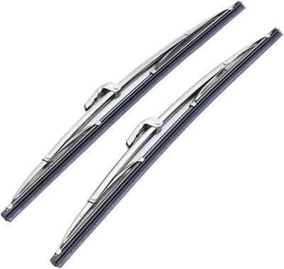 Set limpiaparabrisas acero inox 12" universal