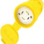 Conector bloqueo 30A 250V grado industrial amarillo