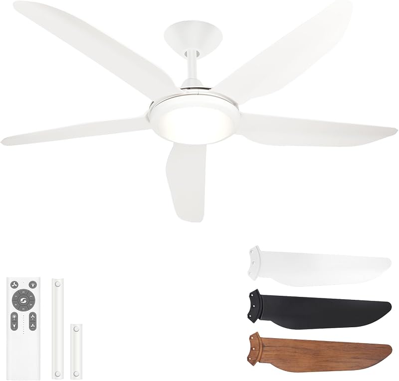 Ventilador techo luces 52" control remoto motor CC